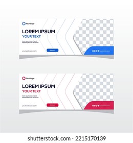 modern business cover facebook banner template