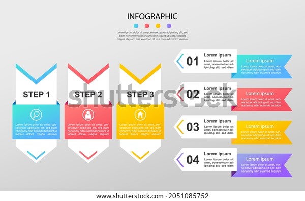 Modern\
Business data visualization. Process chart. Abstract elements of\
graph, diagram with steps, options. Vector business template for\
presentation. Creative concept for\
infographic