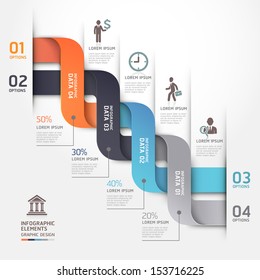 Modern business diagram origami style options banner. Vector illustration. can be used for workflow layout, number options, step up options, web design, infographics.