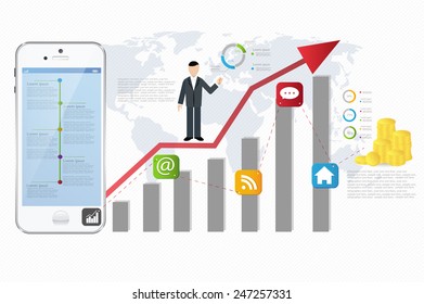 Modern business diagram origami style options banner. Vector illustration.