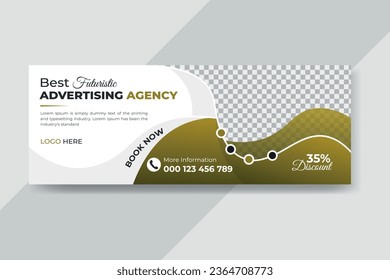 Modern business digital marketing facebook cover banner template design