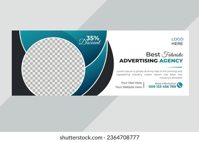 Modern business digital marketing facebook cover banner template design