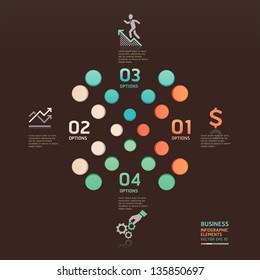Modern business dot arrow options template. Vector illustration. can be used for workflow layout, diagram, number options, web design, infographics.