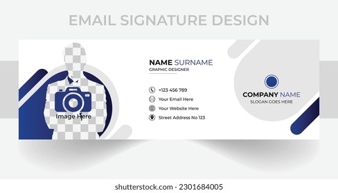 Diseño moderno de firma de correo electrónico para empresas