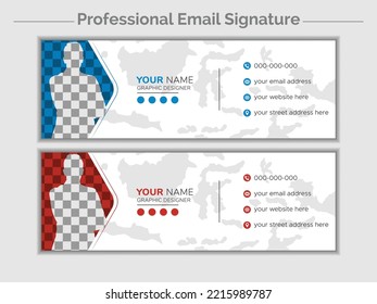 Modern business email signature layout