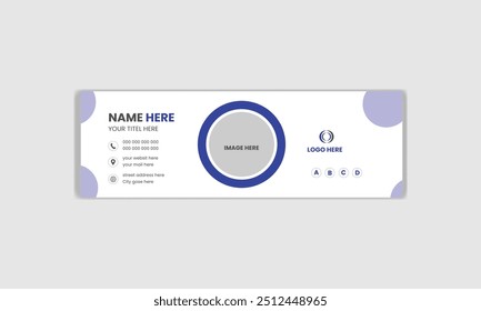 Modern business email signature template design