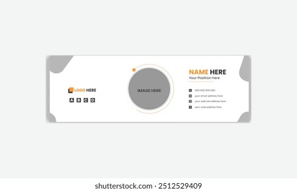 Modern business email signature template design or personal email footer template Design
