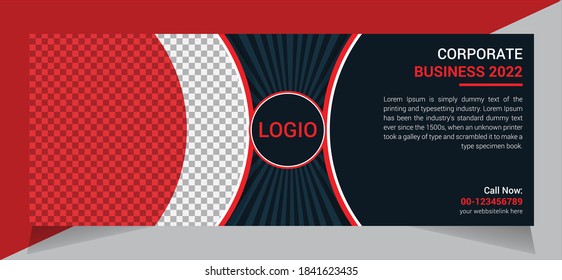 Modern Business Facebook Cover Design, Facebook Banner template Design, Web Banner Social Media Design Template