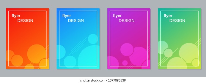 Modern business flyer, booklet, brochure cover vector design templates collection. A4 format