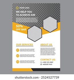 Modern business flyer brochure template design
