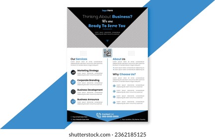 Modern Business flyer, Corporate Business Flyer, Vector illustration template, Modern flyer design, Online marketing flyer, Business promotion Template, illustration in A4 size