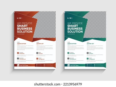 Modern business flyer design a4 size vertical leaflet template