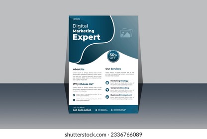Modern Business Flyer Design, Corporate multipurpose business flyer Layout, Creative Business Flyer Design Vector Template  in A4 Size