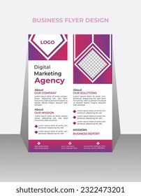 Diseño moderno de volante de negocios. Plantilla de folleto comercial creativa.