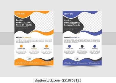 Modern Business Flyer Design, Creative vector flyer template
