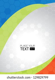 Modern Business Flyer Design, Minimal design Eps10 colorfull waves with grid.