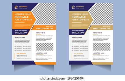 Modern business flyer design template for poster flyer brochure cover. marketing, business proposal, promotion, advertise, publication, with graphic elements and space for photo background.