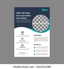 Modern business flyer design template