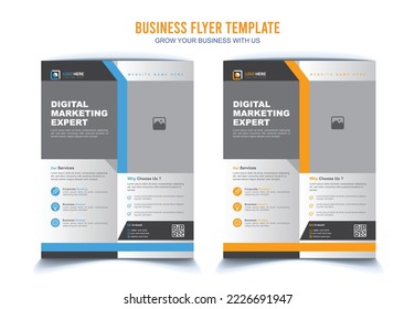 Modern business flyer design template