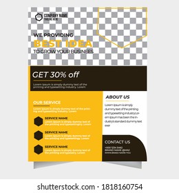 Modern business flyer design. Vector business flyer template