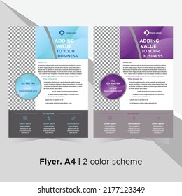 Modern Business Flyer Geometric Elements and in 2 color options