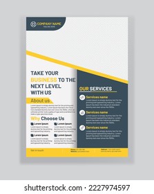 Modern business flyer template, abstract business flyer and creative design, Business flyer and editable vector template design