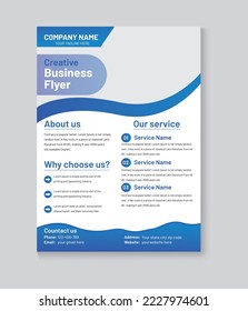 Modern business flyer template, abstract business flyer and creative design, Business flyer and editable vector template design