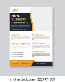 Modern business flyer template, abstract business flyer and creative design, Business flyer and editable vector template design