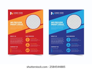 Modern Business Flyer Template | CMYK | US Letter | Print Ready | 0.125 Bleed