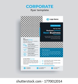 Modern Business Flyer Template | Creative Poster, Brochure Design Use for corporate, company, marketing, print, annual report and business presentations and Multi Purpose. - Vector illustration
