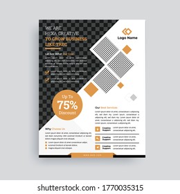 Modern Business Flyer Template | Creative Poster, Brochure Design Use for corporate, company, marketing, print, annual report and business presentations and Multi Purpose. - Vector illustration