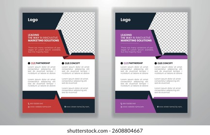 Modern Business flyer Template Design with Web Elements and Clean Layout