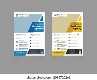 Modern business flyer template Free Vector