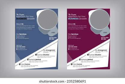 modern business flyer template to print ready