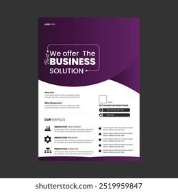 MODERN BUSINESS FLYER. TEMPLATE IN VACTOR.
