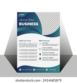 Modern business flyer vector design 