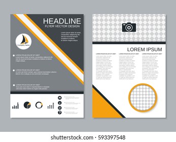 Modern business flyer vector design template