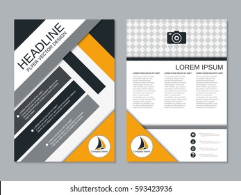 Modern business flyer vector design template