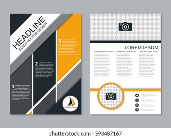 Modern business flyer vector design template. A4 format