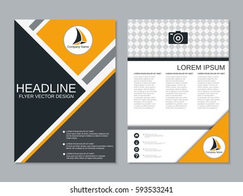 Modern business flyer vector design template
