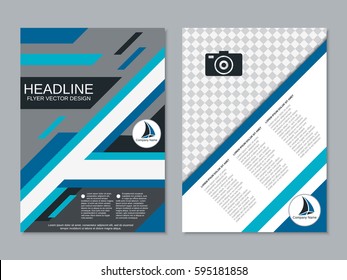 Modern business flyer vector design template