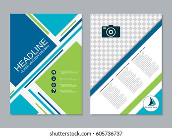Modern business flyer vector design template. A4 format