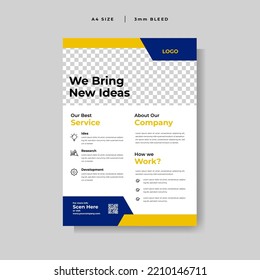 Modern business flyer vector template