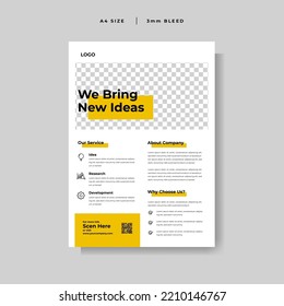 Modern business flyer vector template