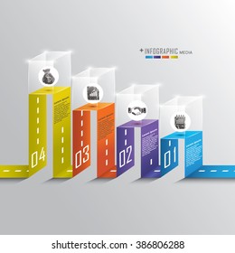 Modern business geometry steps to success
