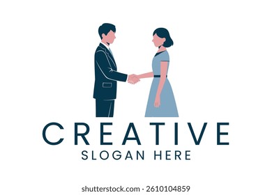 Modern business handshake . Perfect for corporate branding and partnership visuals.