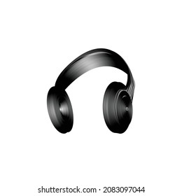 Modern business headset logo, vector illustration