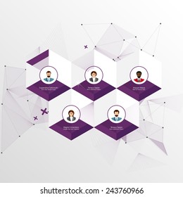 Modern Business Hexagon Design template / can be used for infographics 