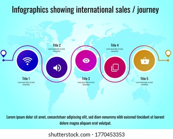 Modern business horizontal timeline process chart infographics template. Vector banner used for presentation and workflow layout diagram, web design. Abstract elements .