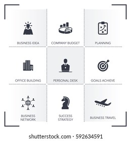 MODERN BUSINESS ICON SET